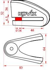 Kovix KV2 -  Skivbromslås