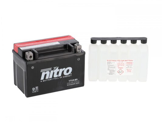 NITRO NTX9-BS AGM - Open with acid pack